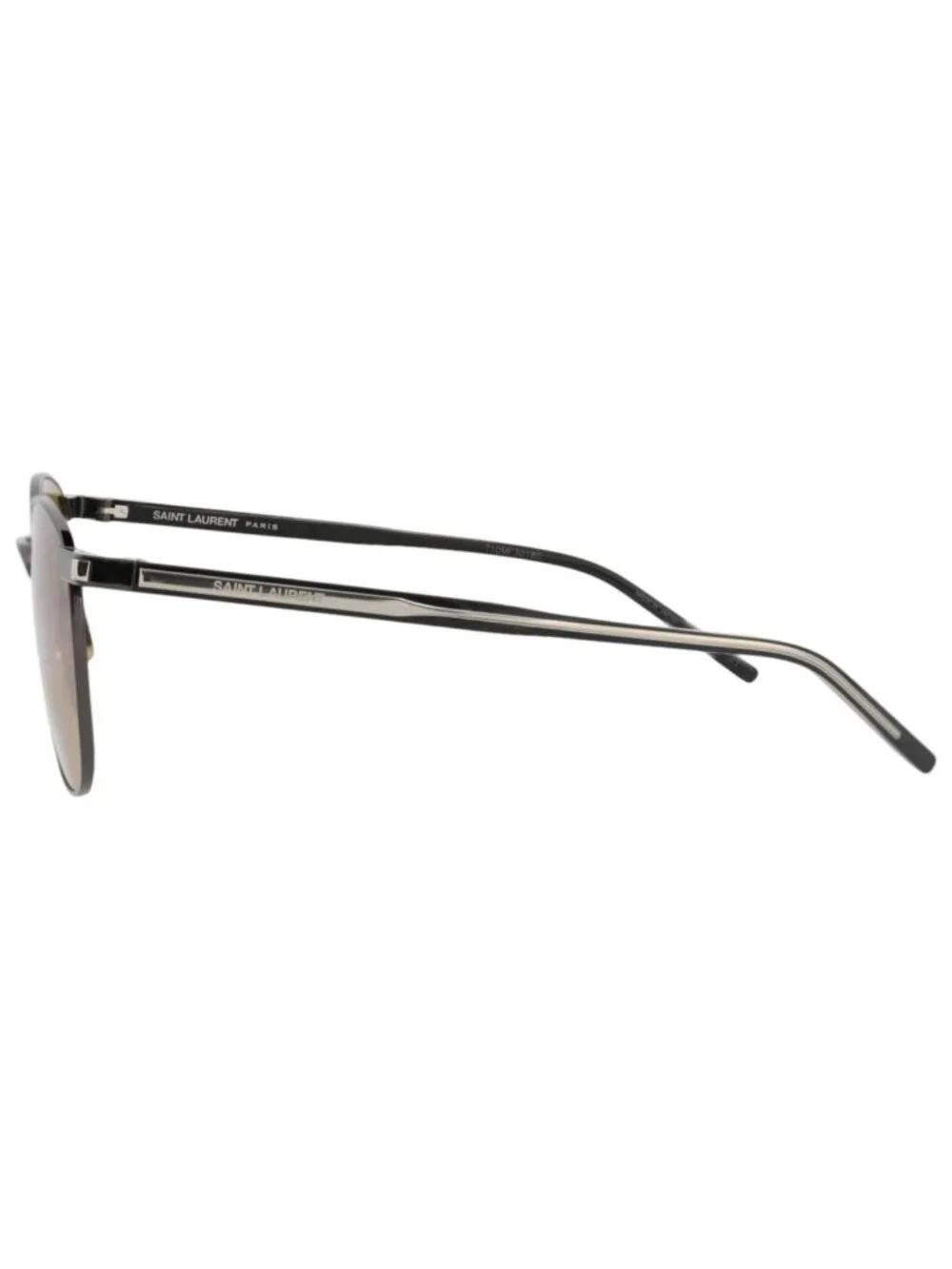 New Saint Laurent Women's Sunglasses Round Oval Metal Frame Unisex Ruthenium